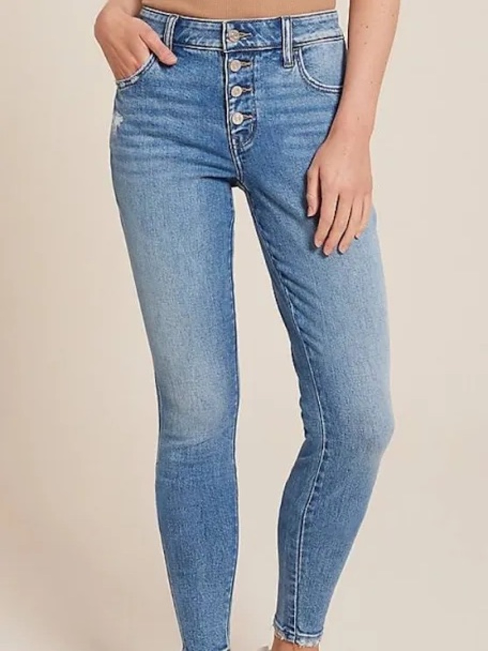 M Jeans By Maurice Mid Rise Jegging Button Fly PLUS 14 W